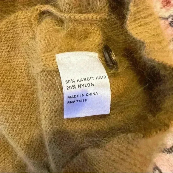 Wallace Madewell Mustard Rabbit Hair Knit Cardigan - Picture 7 of 7